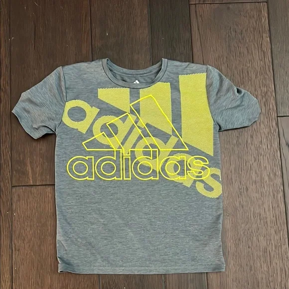 Adidas Gray and Yellow Short Sleeve Tee - Picture 1 of 2